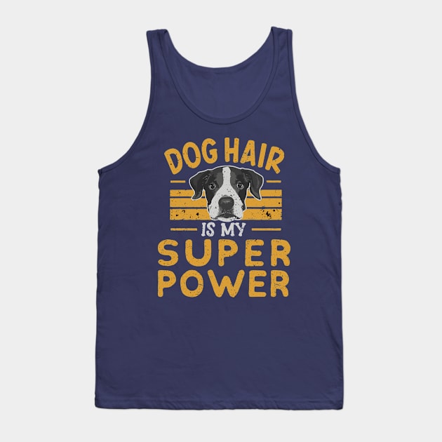 Funny Dog Hair Is My Super Power Distressed Grunge Design Tank Top by TF Brands